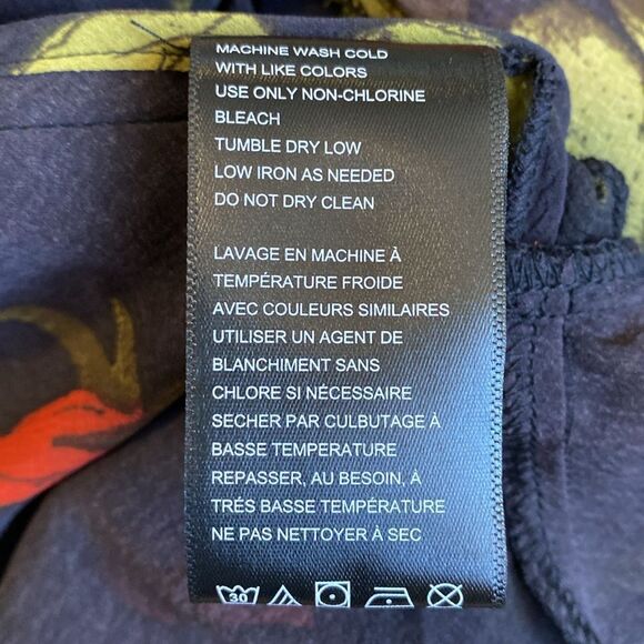 Urban Outfitters Kimchi Blue Black Floral Ruffled Asymmetrical One-Shoulder Top - Picture 8 of 8